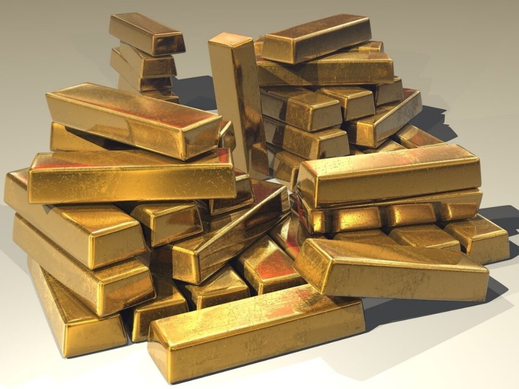 Goldbarren - vielleicht sogar aus der tiefsten Mine der Welt (Credit: Stevebidmead/pixabay)